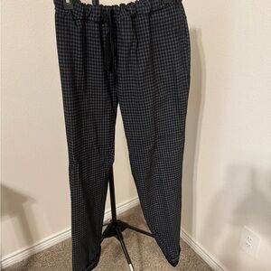 Men's Black Checkered Pants